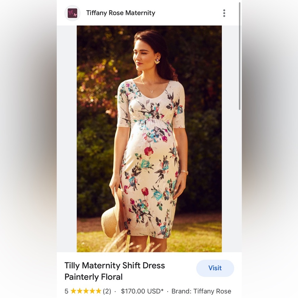 Tiffany rose maternity flower dress size 1 (US 4-6)